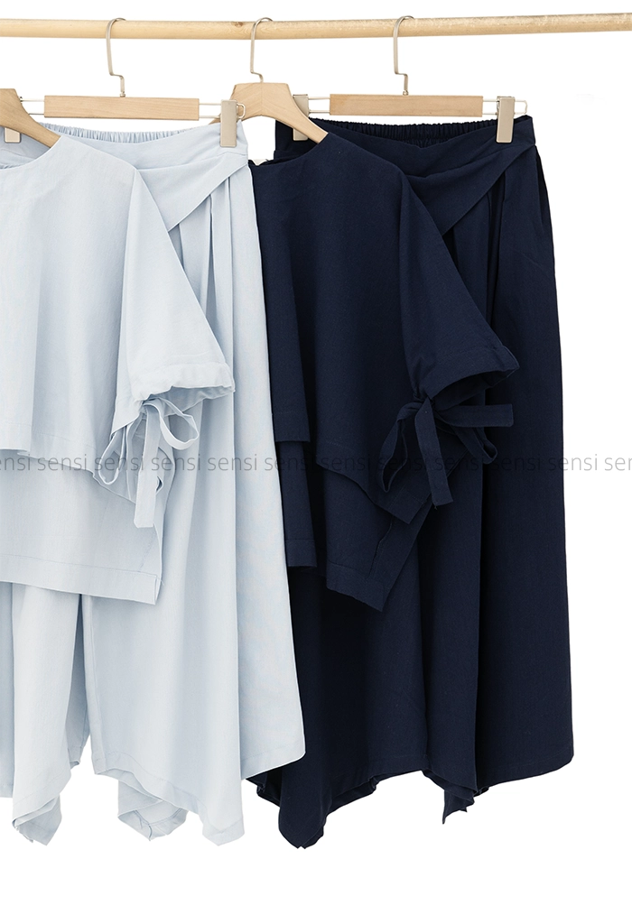 ست شومیز دامن شلواری لینن کد1005445